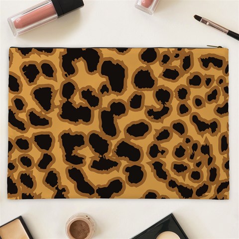 Leopard Print Spots Cosmetic Bag (XXL) from ArtsNow.com Back