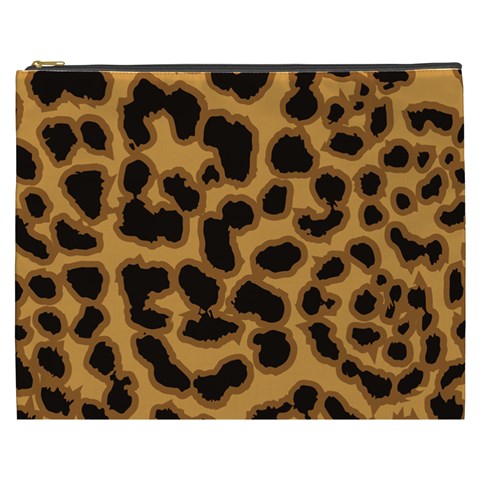 Leopard Print Spots Cosmetic Bag (XXXL) from ArtsNow.com Front