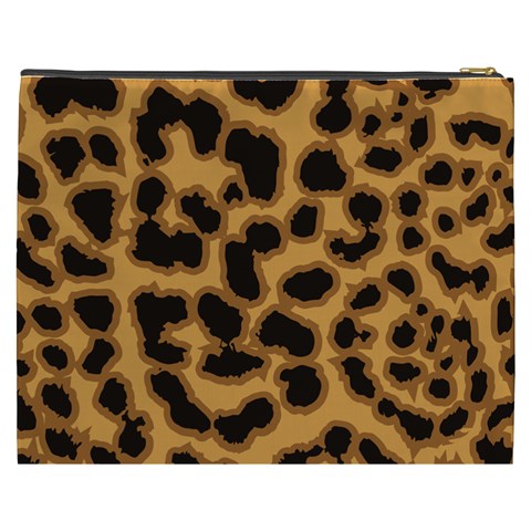 Leopard Print Spots Cosmetic Bag (XXXL) from ArtsNow.com Back