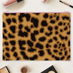 Leopard Print Spots Cosmetic Bag (XXXL) from ArtsNow.com Back