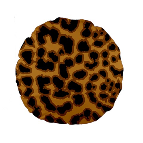 Leopard Print Spots Standard 15  Premium Round Cushion  from ArtsNow.com Back