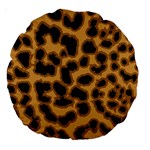 Leopard Print Spots Large 18  Premium Round Cushion 