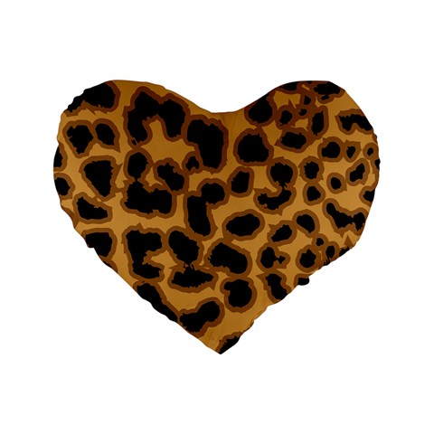 Leopard Print Spots Standard 16  Premium Heart Shape Cushion  from ArtsNow.com Front