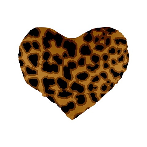 Leopard Print Spots Standard 16  Premium Heart Shape Cushion  from ArtsNow.com Back