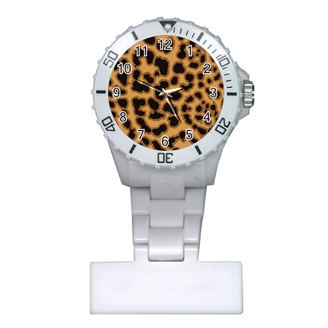 Leopard Print Spots Plastic Nurses Watch from ArtsNow.com Front