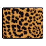 Leopard Print Spots Double Sided Fleece Blanket (Small)