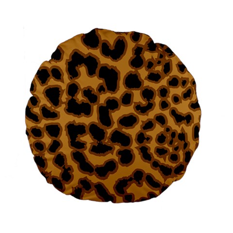 Leopard Print Spots Standard 15  Premium Flano Round Cushion  from ArtsNow.com Front