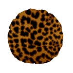 Leopard Print Spots Standard 15  Premium Flano Round Cushion 