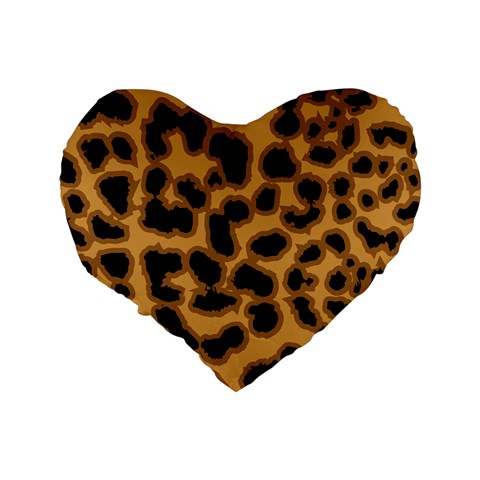 Leopard Print Spots Standard 16  Premium Flano Heart Shape Cushion  from ArtsNow.com Back