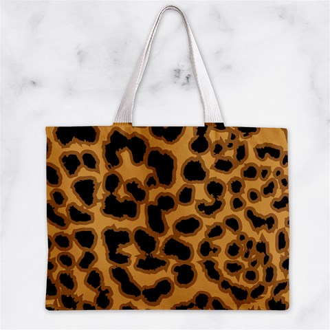 Leopard Print Spots Zipper Mini Tote Bag from ArtsNow.com Front