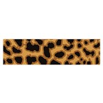 Leopard Print Spots Oblong Satin Scarf (16  x 60 )