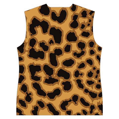 Leopard Print Spots Women s Button Up Vest from ArtsNow.com Back