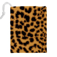 Leopard Print Spots Drawstring Pouch (4XL) from ArtsNow.com Back