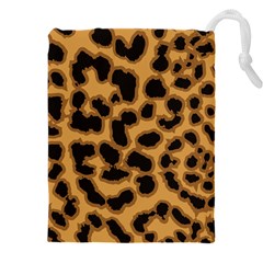 Leopard Print Spots Drawstring Pouch (5XL) from ArtsNow.com Front