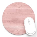 Pink Wood Round Mousepad