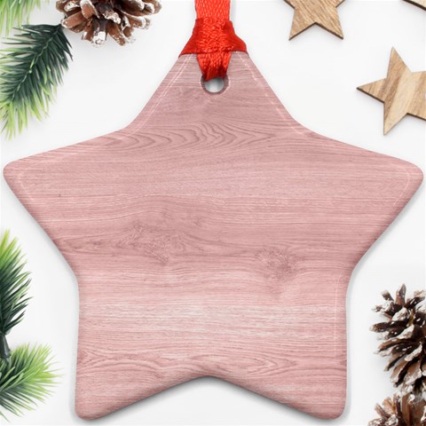 Pink Wood Ornament (Star) from ArtsNow.com Front