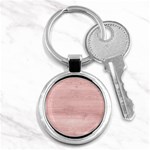 Pink Wood Key Chain (Round)