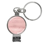 Pink Wood Nail Clippers Key Chain