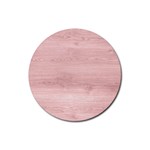 Pink Wood Rubber Coaster (Round)