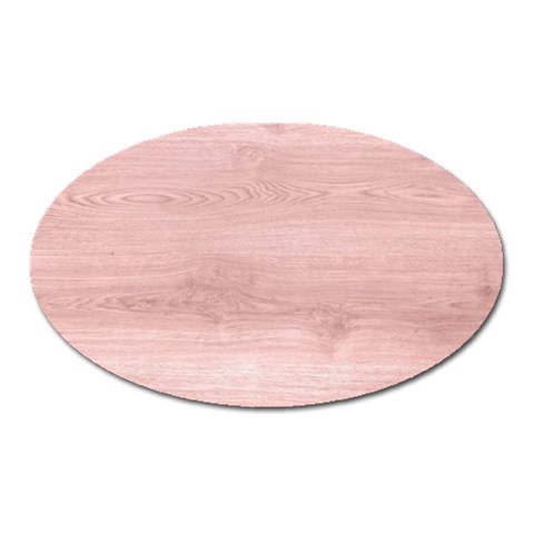 Pink Wood Magnet (Oval) from ArtsNow.com Front