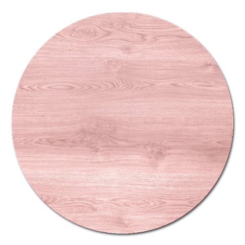 Pink Wood Magnet 5  (Round) from ArtsNow.com Front