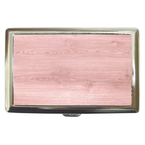 Pink Wood Cigarette Money Case from ArtsNow.com Front