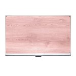 Pink Wood Business Card Holder