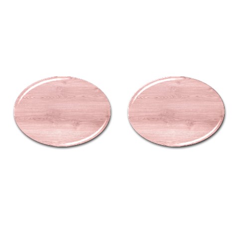 Pink Wood Cufflinks (Oval) from ArtsNow.com Front(Pair)