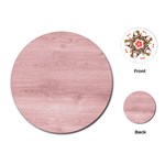 Pink Wood Playing Cards Single Design (Round)