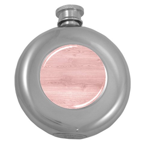 Pink Wood Hip Flask (5 oz) from ArtsNow.com Front