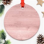 Pink Wood Round Ornament (Two Sides)