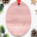 Pink Wood Oval Ornament (Two Sides)