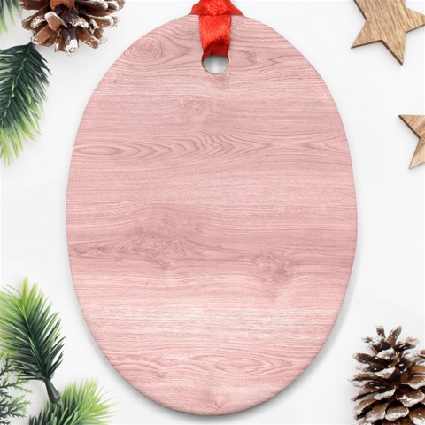 Pink Wood Oval Ornament (Two Sides) from ArtsNow.com Back