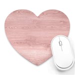 Pink Wood Heart Mousepad