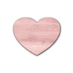 Pink Wood Rubber Coaster (Heart)