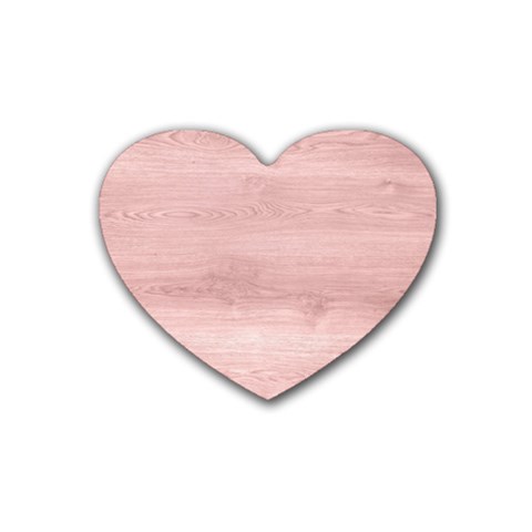 Pink Wood Rubber Heart Coaster (4 pack) from ArtsNow.com Front