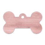 Pink Wood Dog Tag Bone (One Side)