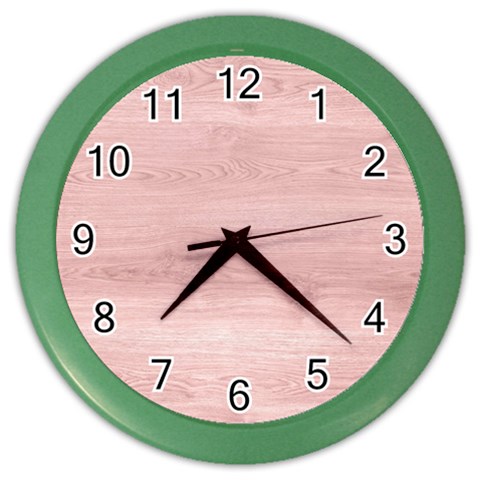 Pink Wood Color Wall Clock from ArtsNow.com Front