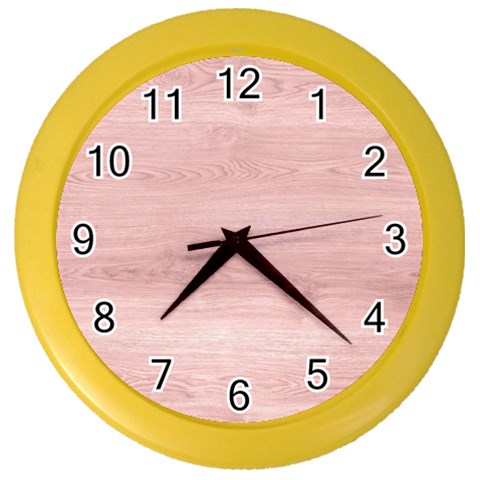 Pink Wood Color Wall Clock from ArtsNow.com Front