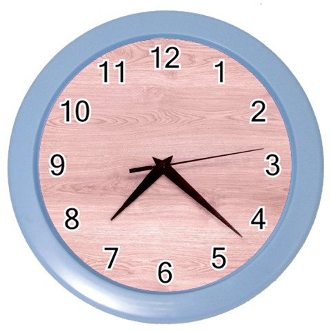 Pink Wood Color Wall Clock from ArtsNow.com Front