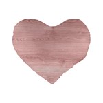 Pink Wood Standard 16  Premium Heart Shape Cushion 