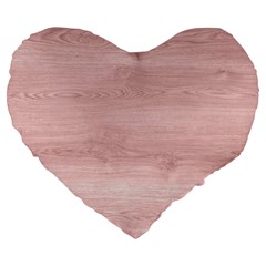 Pink Wood Large 19  Premium Heart Shape Cushion from ArtsNow.com Front