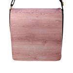 Pink Wood Flap Closure Messenger Bag (L)