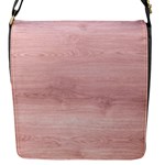 Pink Wood Flap Closure Messenger Bag (S)