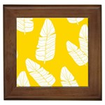 Yellow Banana Leaves Framed Tile