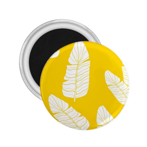 Yellow Banana Leaves 2.25  Magnet from ArtsNow.com Front