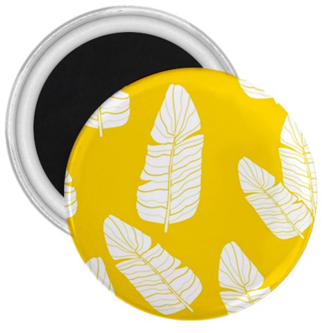 Yellow Banana Leaves 3  Magnet from ArtsNow.com Front