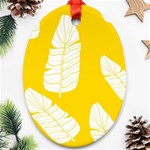 Yellow Banana Leaves Ornament (Oval)