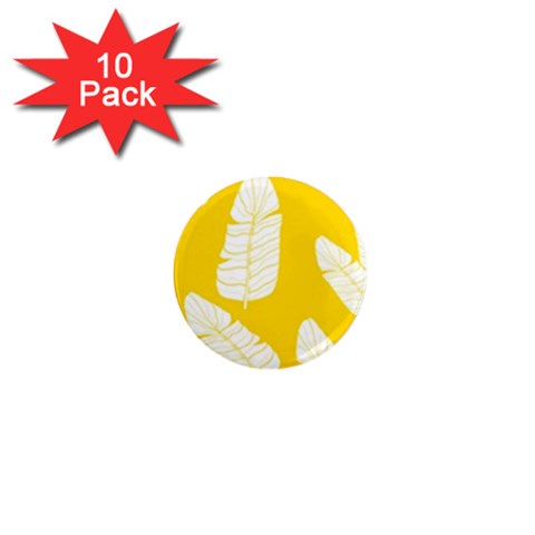 Yellow Banana Leaves 1  Mini Magnet (10 pack)  from ArtsNow.com Front