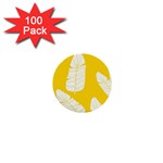 Yellow Banana Leaves 1  Mini Button (100 pack) 